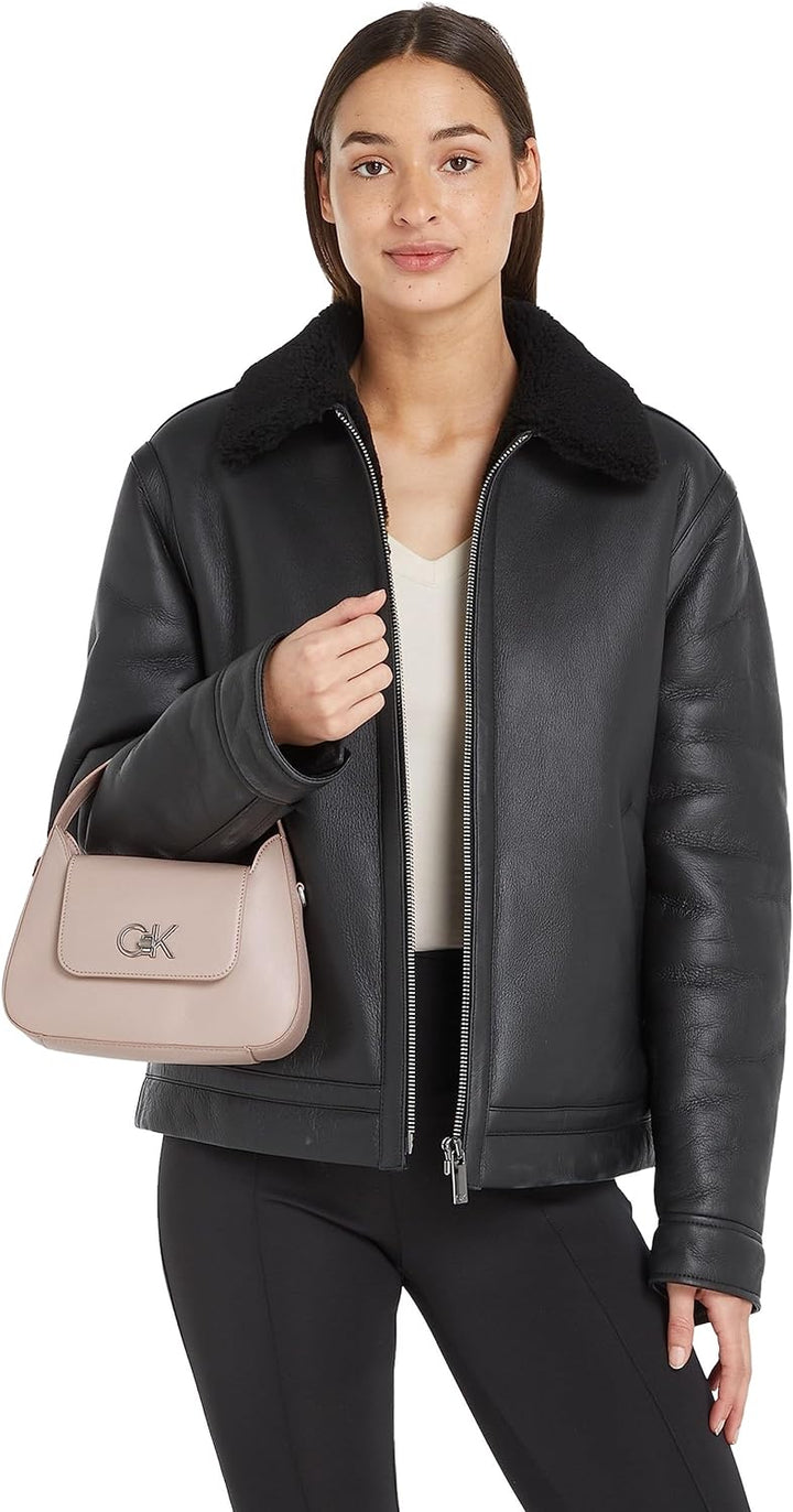 Calvin Klein Damen Tasche Re-Lock Crossbody Klein, Grau (Shadow Gray), Onesize