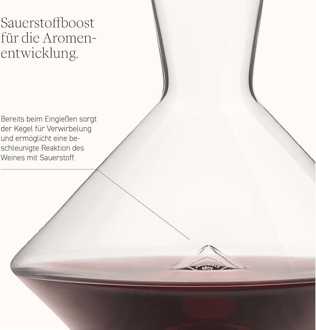 Josephinenhütte® JOSEPHINE N° 8 Decanter Magnum [FUNKTIONAL & ELEGANT] - handgefertigt & mundgeblase