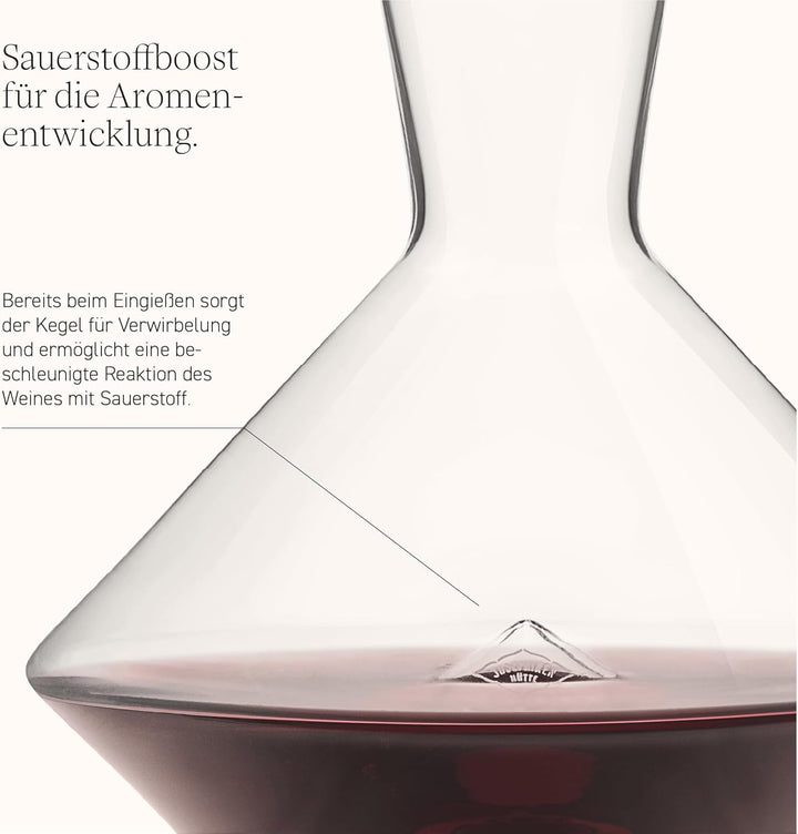 Josephinenhütte® JOSEPHINE N° 8 Decanter Magnum [FUNKTIONAL & ELEGANT] - handgefertigt & mundgeblase