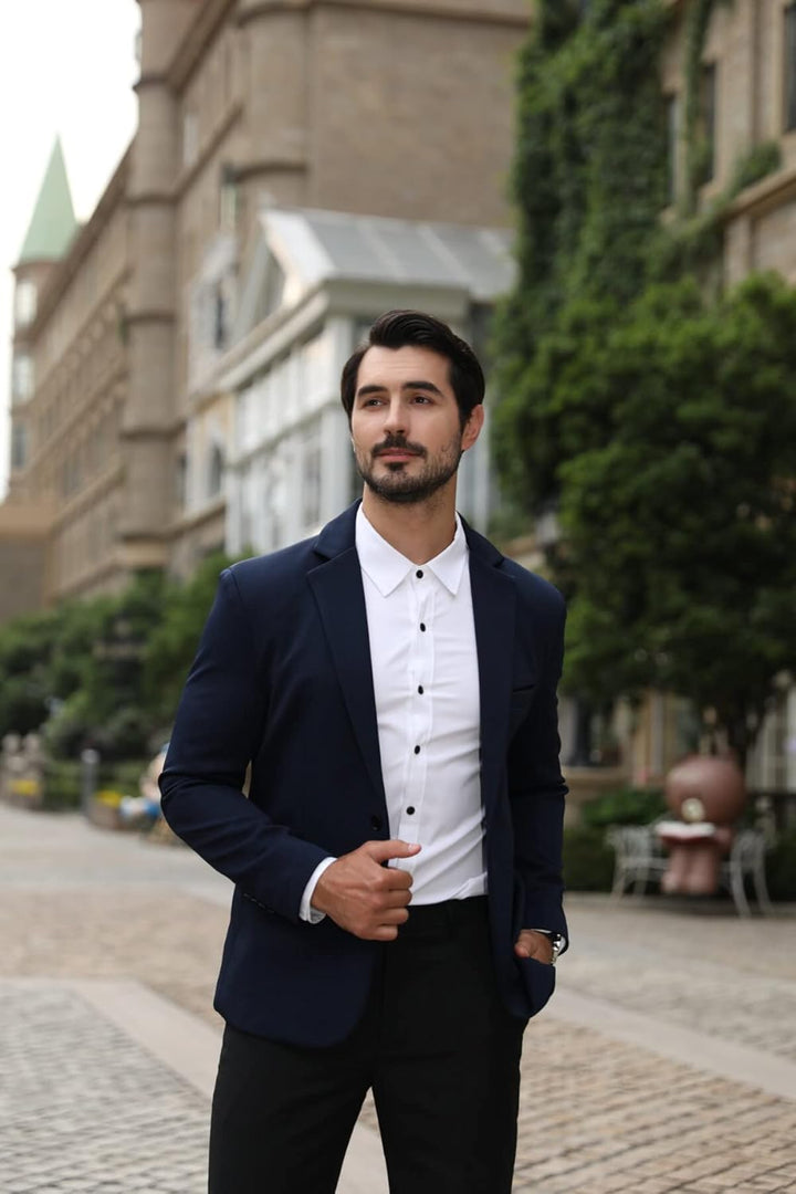 Allthemen Herren Sakko Sportlich Slim Fit Blazer Männer Modern Freizeit Jackett Business Anzugjacke