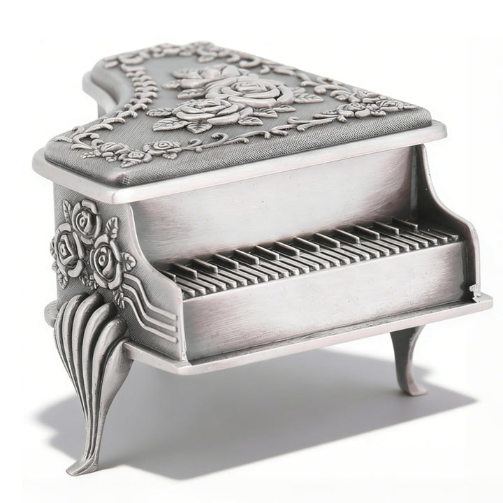 Vintage Metall Schmuck Box, Klavier geformte Schmuck Organizer Antike Zink Legierung Schmuck Fall Ri