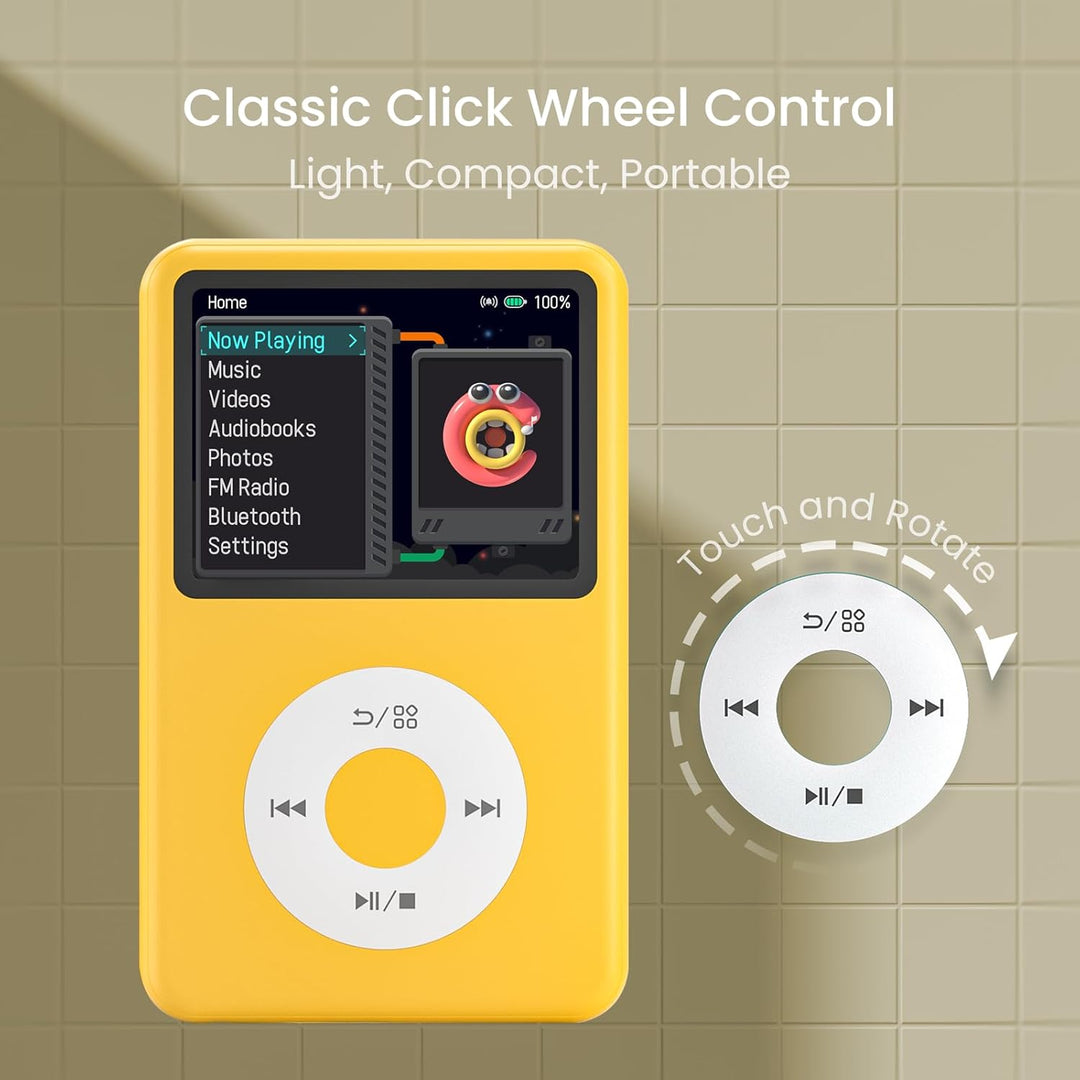 Innioasis Y1 Kinder MP3 Player - Zeitlose Klasse: 128 GB, Bluetooth, Video-Player, Hörbücher, FM-Rad