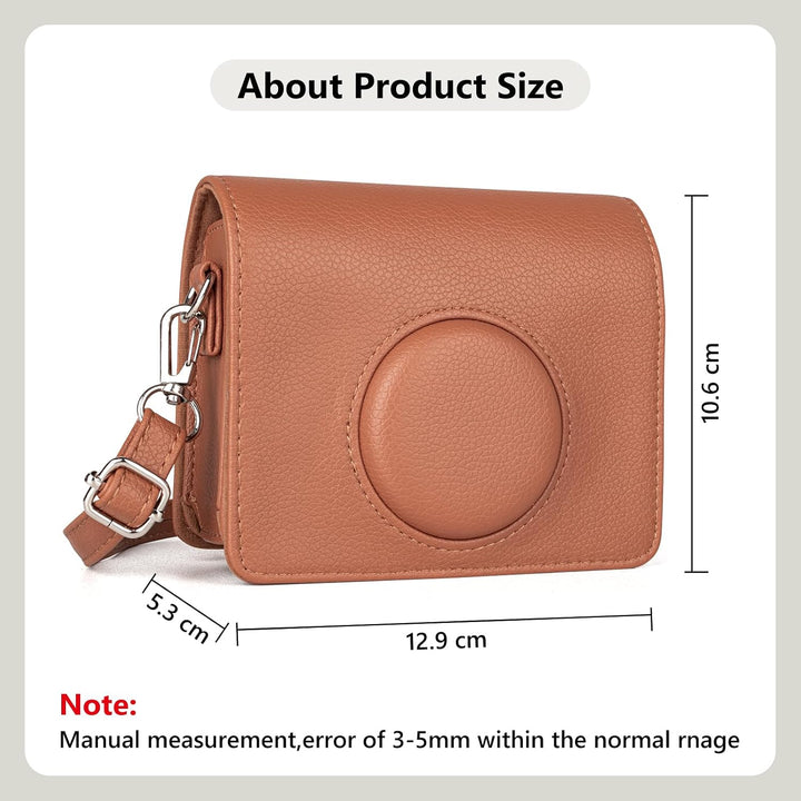 MUZIRI KINOKOO Mini EVO Hülle Kompatibel für Fuji Instax Mini EVO Instant Camera mit PU Leder Lychee