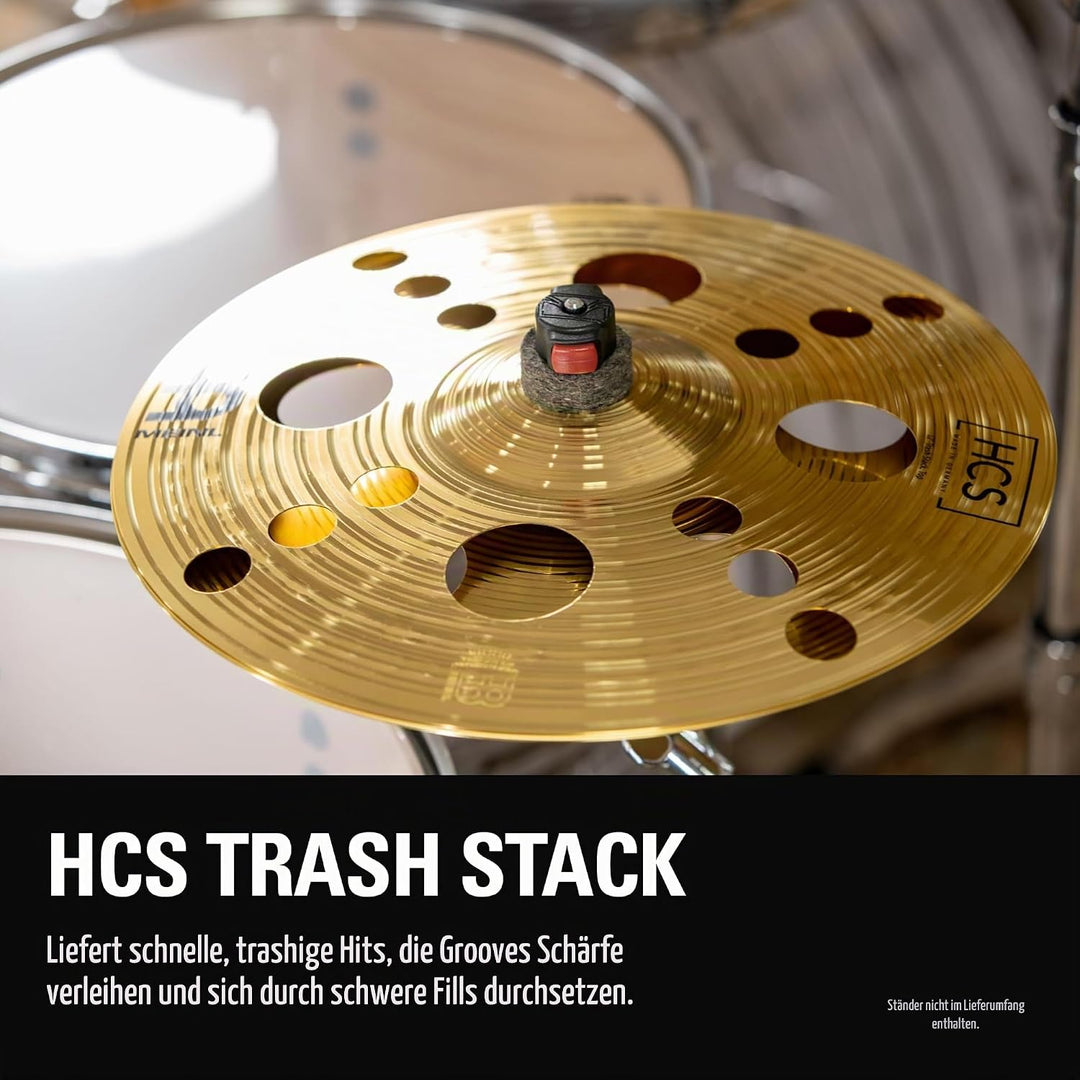 Meinl Cymbals HCS Trash Stack 12 Zoll (Video) Schlagzeug Becken (30,48cm) Messing, Traditionelles Fi
