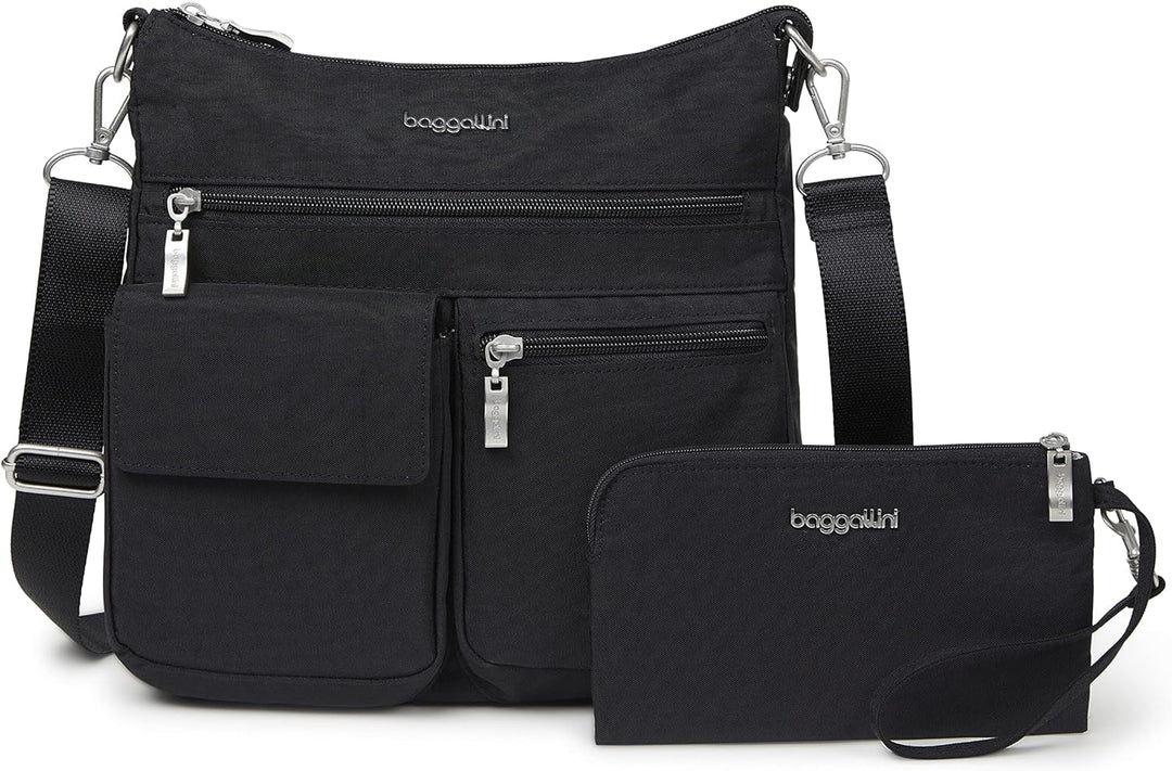 Baggallini Damen Modern Everywhere Slim Crossbody Schwarz, Schwarz