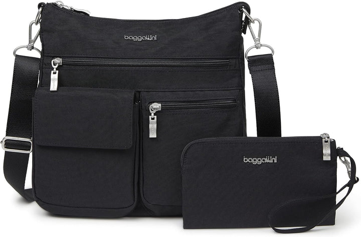 Baggallini Damen Modern Everywhere Slim Crossbody Schwarz, Schwarz
