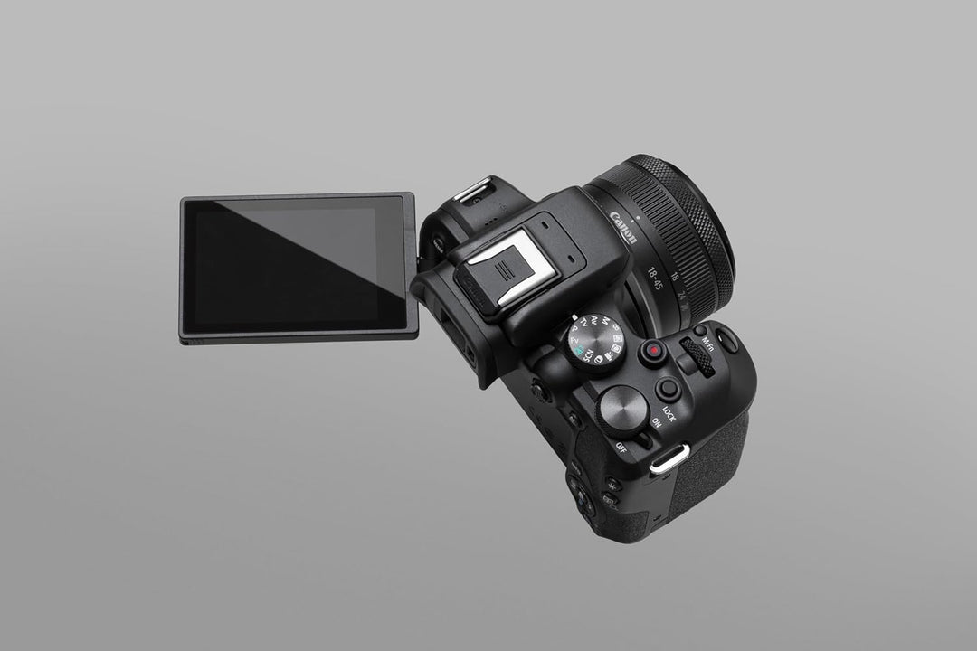 Canon EOS R10 Systemkamera + RF-S 18-45mm F4.5-6.3 is STM Zoomobjektiv & RF 50mm F1.8 STM Objektiv |