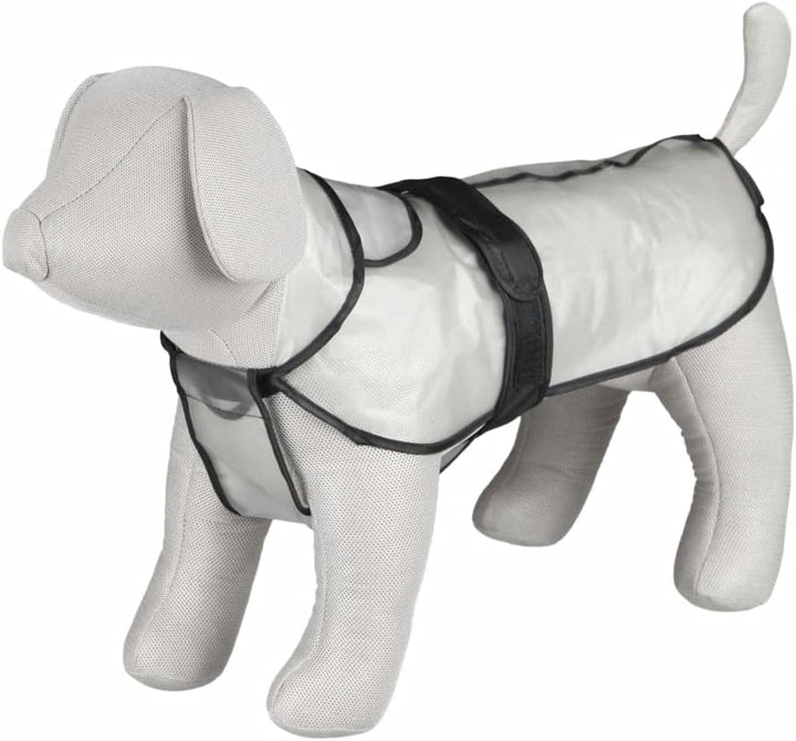 Trixie Tarbes-Regenmantel, 46 cm, transparent/schwarz M: 46cm, M: 46cm