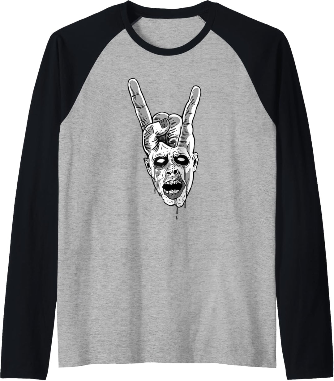 Heavy Metal Zombie Okkultes Hemd Heidnische Goth Geschenke Raglan