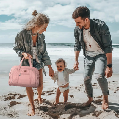 WELAVILA Wickeltasche, Wickeltaschen für Mama und Papa, mit Wickelauflage und isolierten Taschen Bab