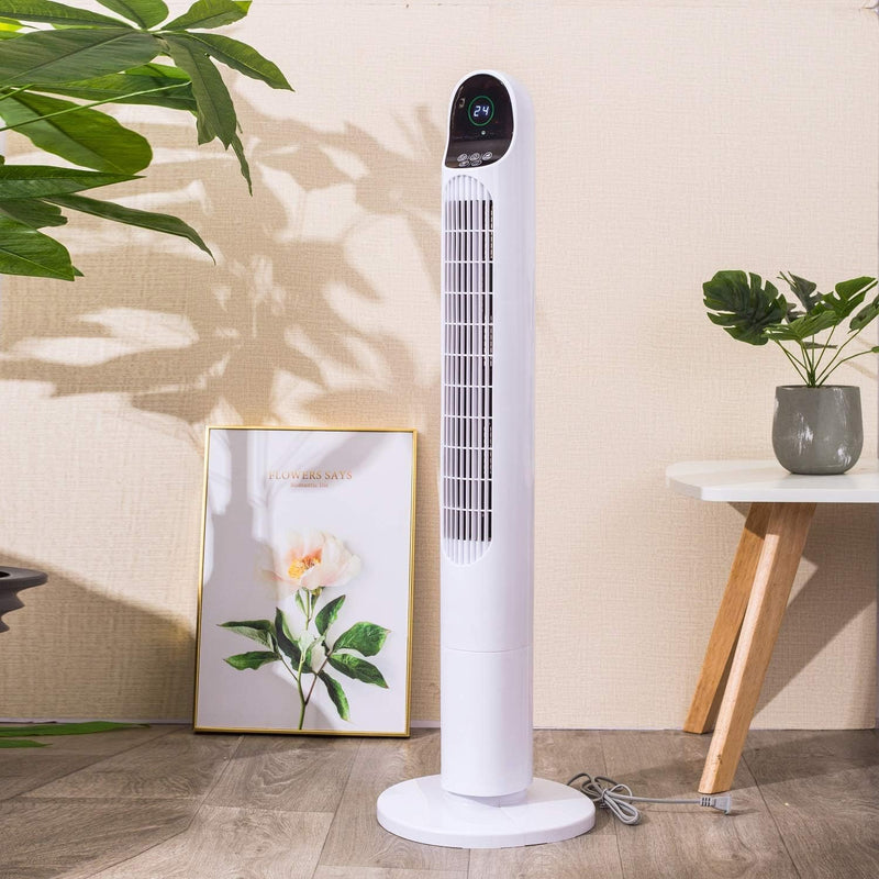 ARDES - Säulenventilator, Turmhöhe 100 cm, mit automatischer Oszillation, mit Fernbedienung und digi