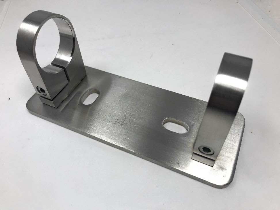 Edelstahl Pfostenhalter Geländer - Wandanker für 42,4mm Edelstahl-Rohr 180x70x6 mm Verstellbare Wand