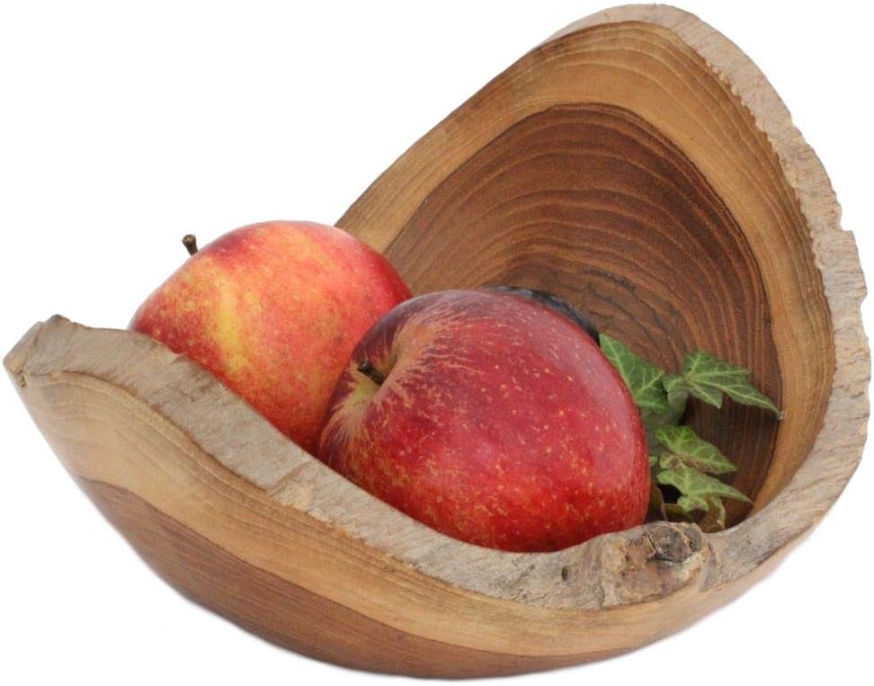 Windalf Früchte & Obstschale MIA 20 cm Natur Holzschale Salatschale Dekoschale Handarbeit aus Wurzel