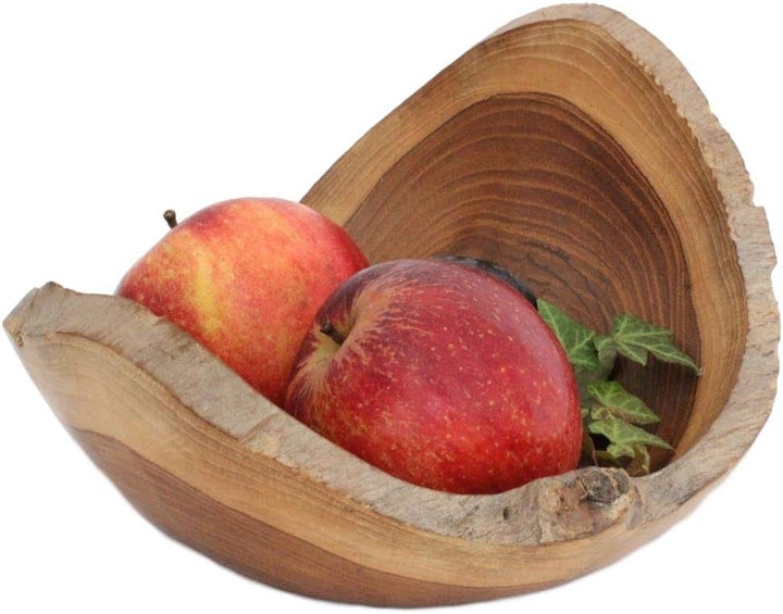 Windalf Früchte & Obstschale MIA 20 cm Natur Holzschale Salatschale Dekoschale Handarbeit aus Wurzel