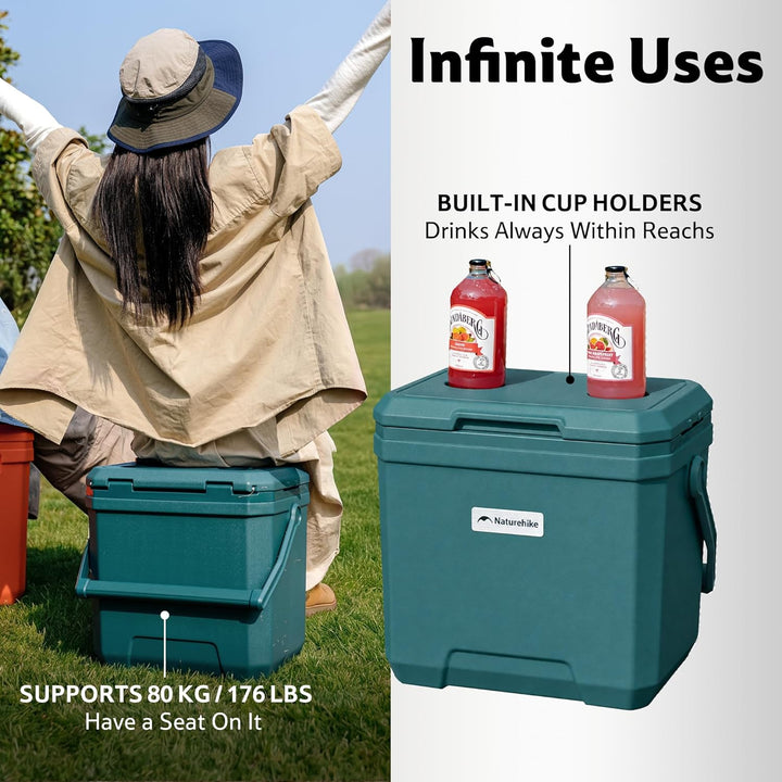 Naturehike Kühlbox 17 Liter/24 Liter/36 Liter Thermobox hochwertige PU Isolierbox 48 Std. Kühlleistu