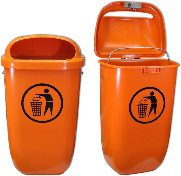 SCF GmbH Kunststoff-Abfallbehälter in RAL 2004 Reinorange lt. DIN 30713