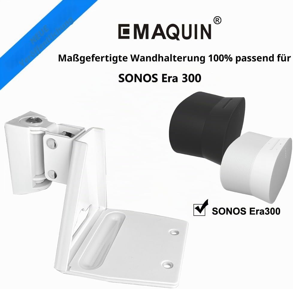 EMAQUIN Wandhalterung für Sonos Era 300 Lautsprecher (Schwenkbar und neigbar,kompatibel mit Sonos Er