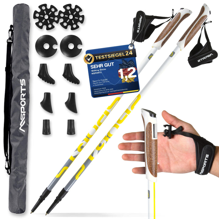 Nordic Walking Stöcke Premium - hochwertige Qualität - Superleicht - auswählbar mit Tragetasche - Wa