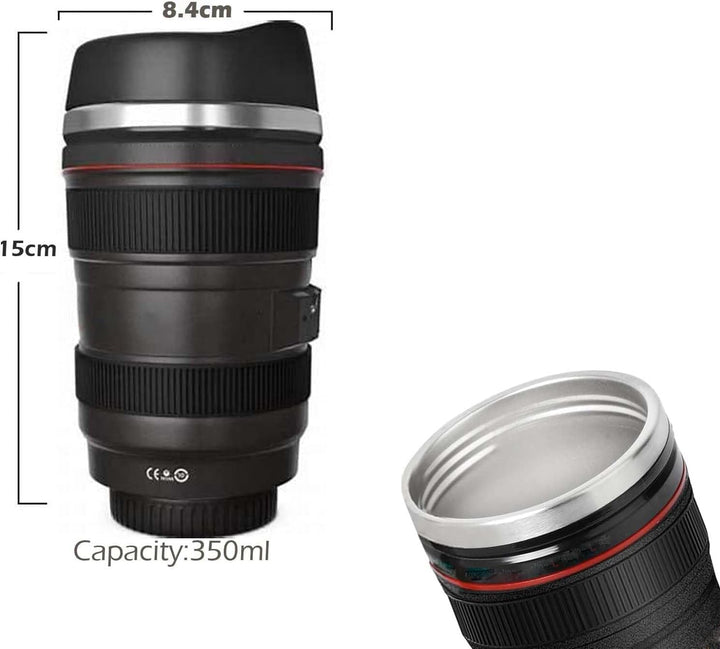 Objektiv Tasse Kamera Kaffeebecher, Kameraobjektiv-KaffeetasseGeschenk für Fotografie-Enthusiasten -
