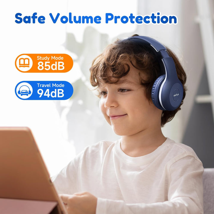 EarFun Bluetooth Kopfhörer Kinder [2er-Pack], 85/94dB Lautstärkeregelung, HiFi Sound, HD-Mikrofon, 4