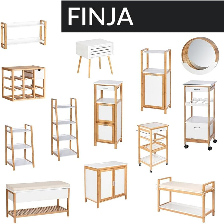WENKO Beistelltisch Finja mit Schublade, moderner Couchtisch im Scandi Chic, Nachttisch aus hochwert