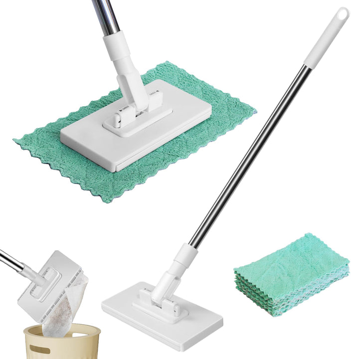 Mini Wischmopp mit Druckklemmsystem und EIN-Knopf-Bezugswechsel.Mopp Zum Bodenwischen Wird mit 10 wi