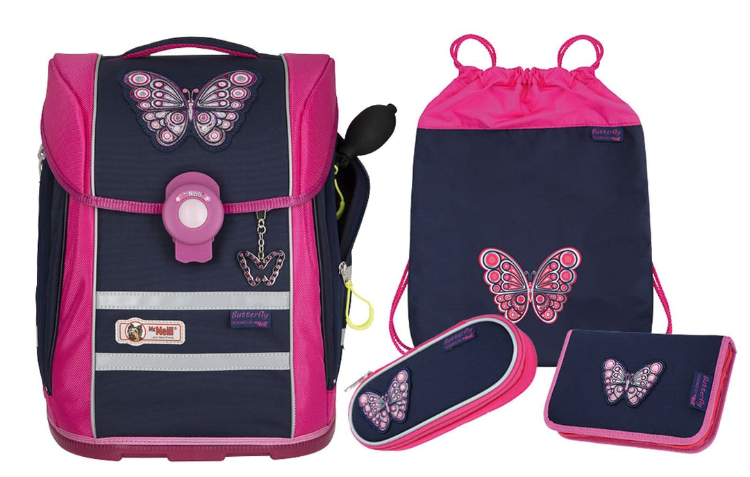 McNeill Ergo McAir Schulranzen-Set 4tlg. butterfly Einheitsgrösse