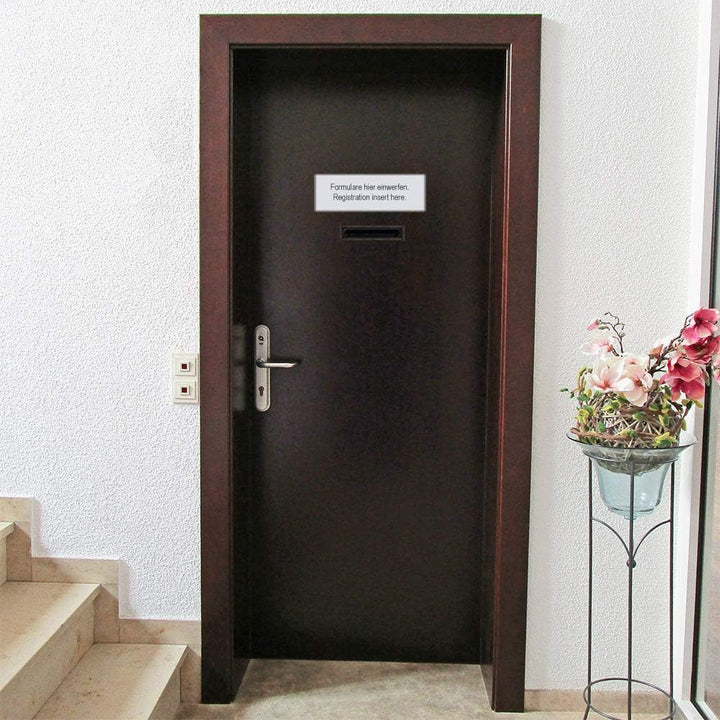 Profirst Mail PM 400 Briefkasten Schwarzgrau Stahl Zylinderschloss 2 Schlüssel Sichtfenster Namenssc