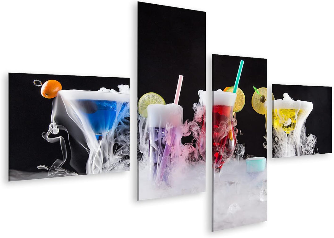 islandburner Bild auf Leinwand Cocktail Mit Eisdampf Auf Bar Bilder Wandbilder Poster Leinwand 150x8
