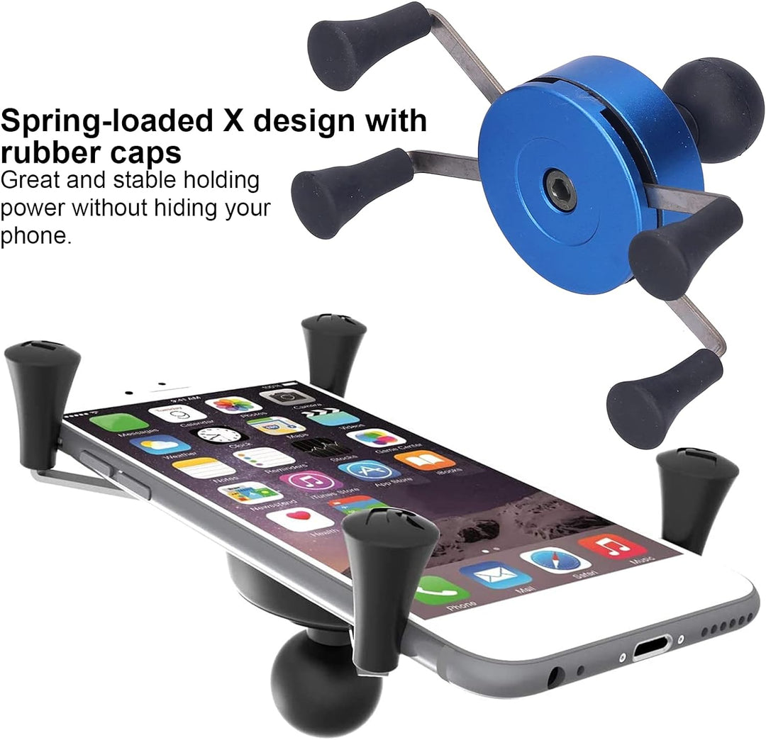 Yctze Motorrad Handyhalter, Handyhalter Kunststoff Metall X-Grip Lenkerhalterung Modifikation Univer