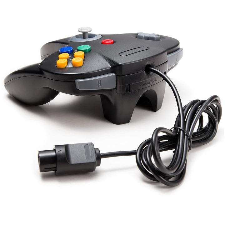 miadore N64 Controller, Kabelgebundener Gamepad Controller Joystick kompatibel mit n64 Konsole (Schw