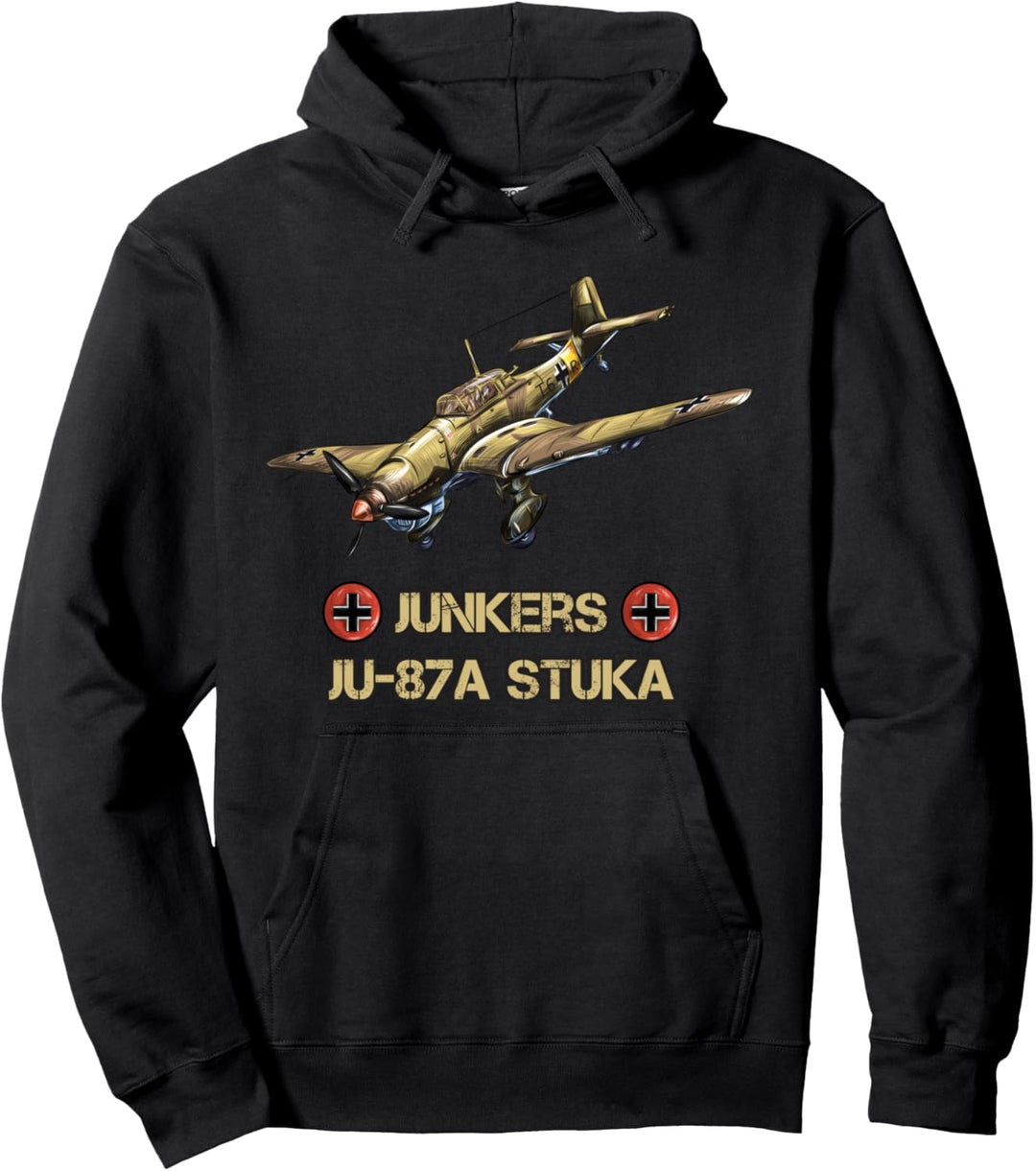 Deutscher Jagdbomber JU-87A von Aircraft Junkers Pullover Hoodie
