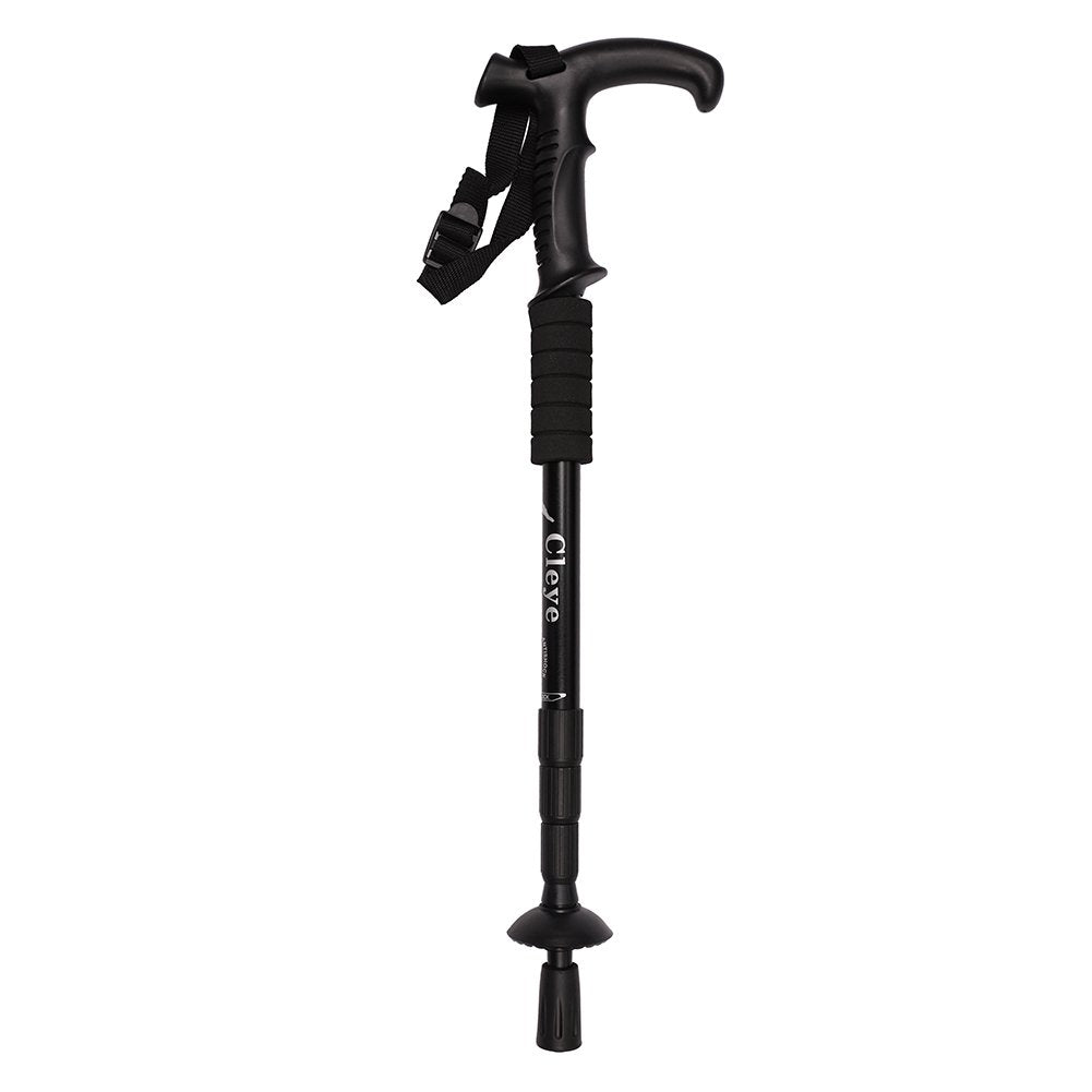 ITODA Wanderstöcke Trekkingstöcke 51-110cm verstellbar T-Griff leicht Wanderstock mit Anti-Rutsch An