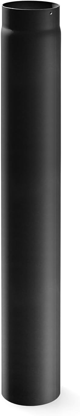raik Rauchrohr/Ofenrohr 180 mm Durchmesser 1000 mm Länge Stahlblech 2 mm Schwarz SH002-180-sw