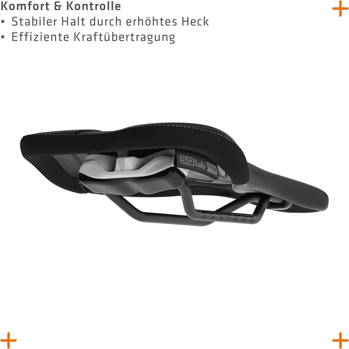 SQlab Unisex – Erwachsene 611 Ergowave Active 2.1 MTB Tech & Trail Fahrradsattel 13 cm Single, 13 cm