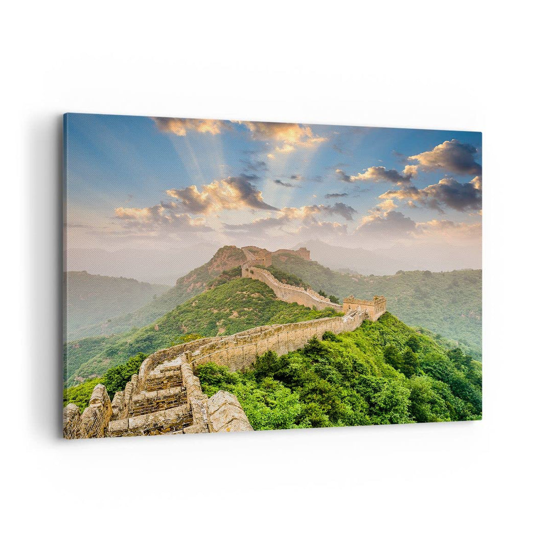 Bilder auf Leinwand 100x70cm Leinwandbild Wand Berg asiatisch china Gross Wanddeko Bild Schlafzimmer