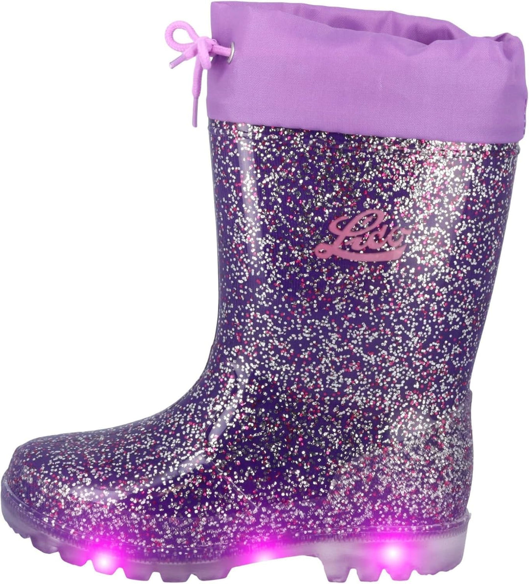 Lico Jungen Powerlight W Blinky Gummistiefel 20 EU Lila Pink Silber, 20 EU Lila Pink Silber