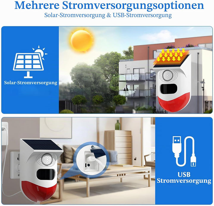 Yasorn Smart Bewegungsmelder Alarm, Bewegungssensor mit Fernbedienung, 120 dB Infrarot Sensor Reichw