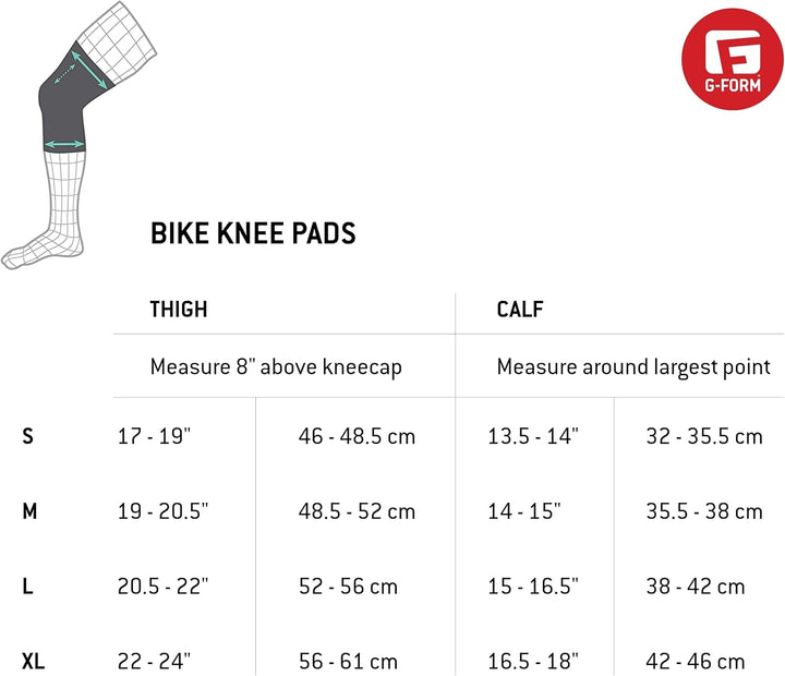 G-Form E-Line Mountainbike-Knieschoner - Taktische Knieschoner für Männer und Frauen - Schwarz, Medi