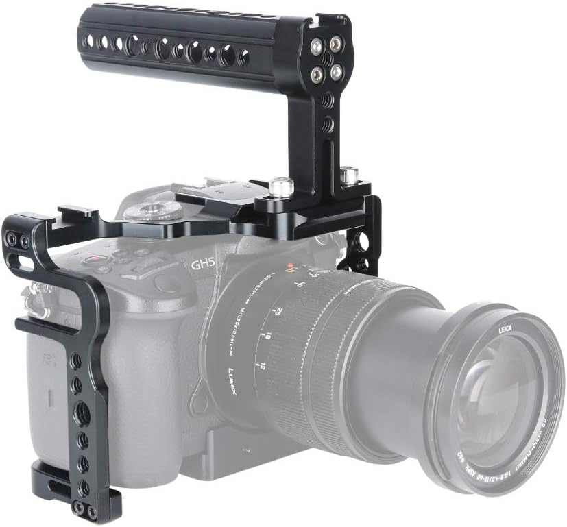 [Update Version] NICERYIG GH5s GH5 Kamera Käfig Kit mit Kamera Käse Top Griff Cold Shoe Mount NATO S