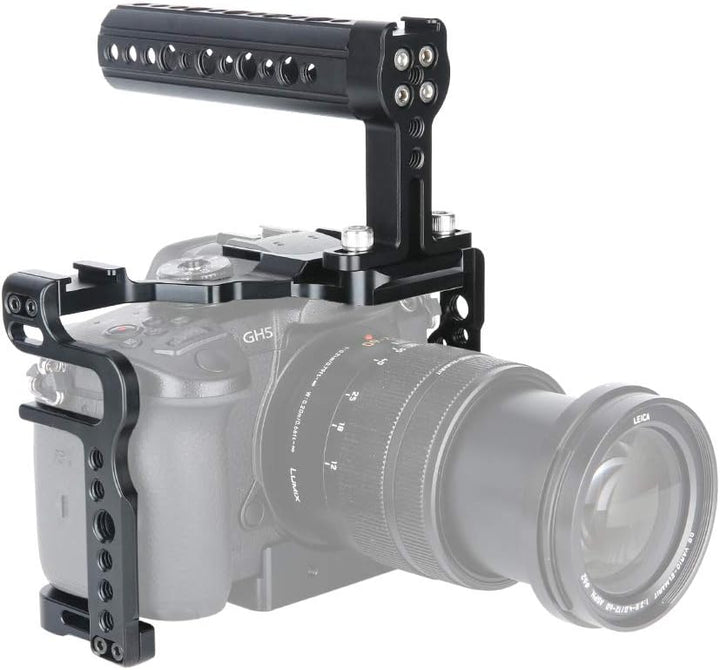 [Update Version] NICERYIG GH5s GH5 Kamera Käfig Kit mit Kamera Käse Top Griff Cold Shoe Mount NATO S
