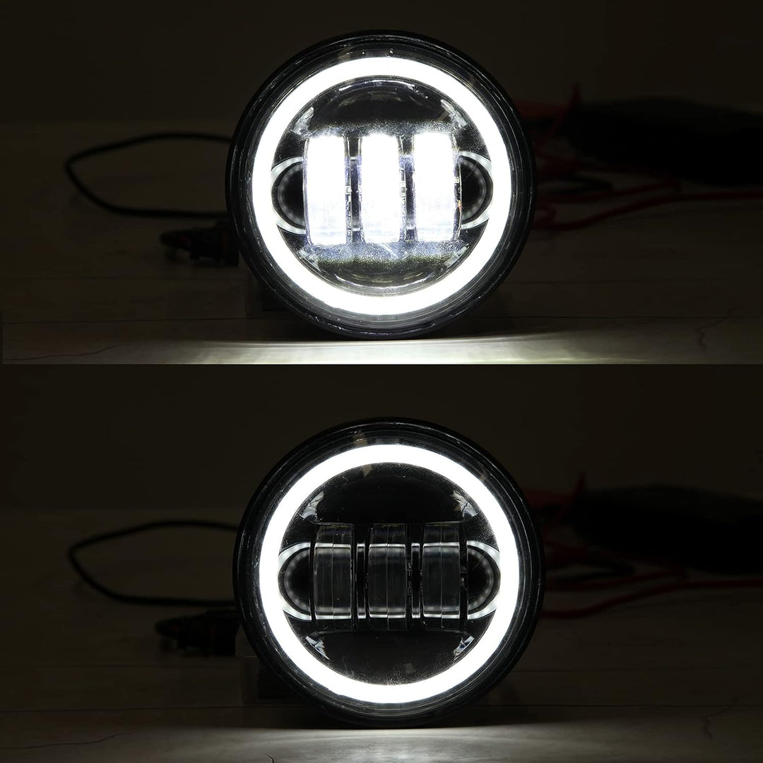 Keepdsgn 2pcs 4.5" LED Nebelscheinwerfer Motorrad Licht für Road King Glide Street Glide Electra. Sc