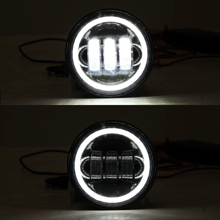 Keepdsgn 2pcs 4.5" LED Nebelscheinwerfer Motorrad Licht für Road King Glide Street Glide Electra. Sc