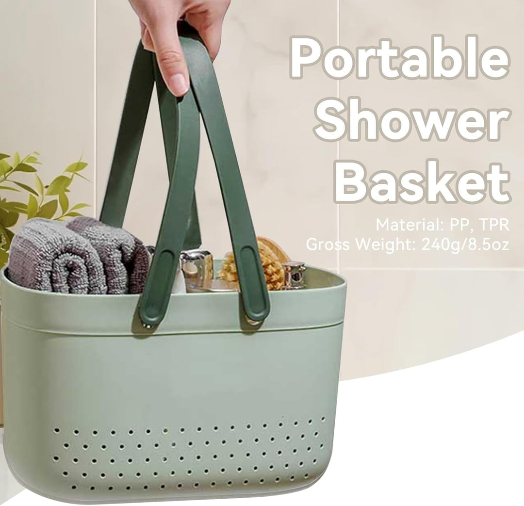 HERCHR Putzmittel Organizer Caddy Organizer, Tragbare Dusche Caddy Korb, Tragbarer Duschkorb, Kunsts