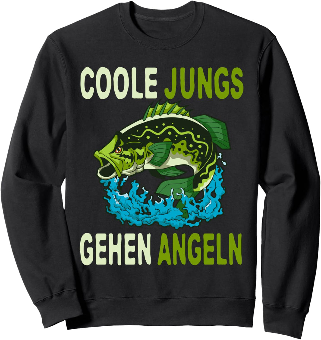 Coole Jungs gehen Angeln Outfit für Angler Sweatshirt