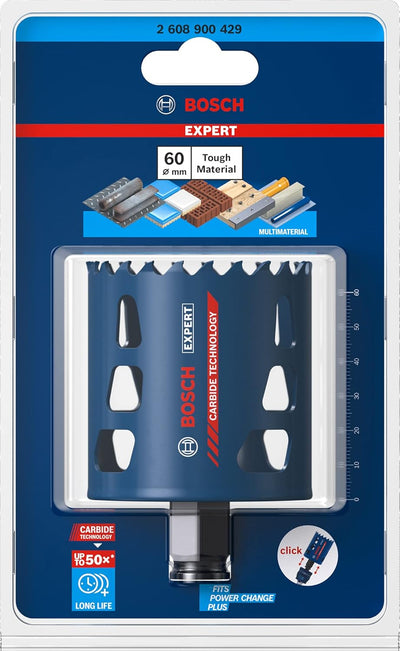 Bosch Accessories 1x Expert Tough Material Lochsäge (für Holz mit Metall, Ø 60 mm, Zubehör Schlagboh