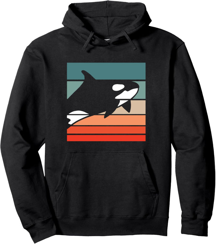 Orca Retro Style Vintage Pullover Hoodie