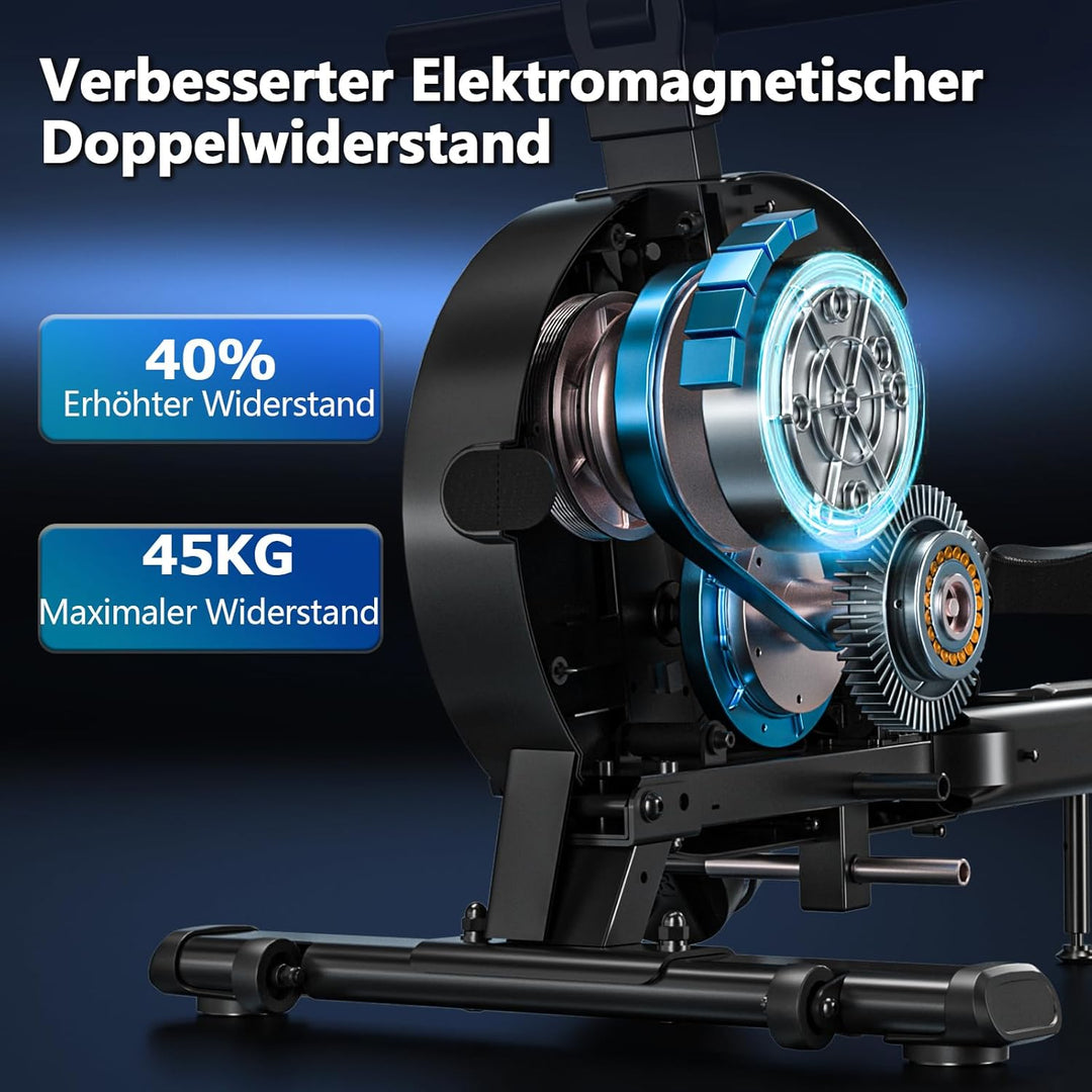DMASUN Rudergerät für Zuhause, [2026 Neu] Magnetisches Rudergerät mit Upgrade Doppel-Slide-Rails Ult