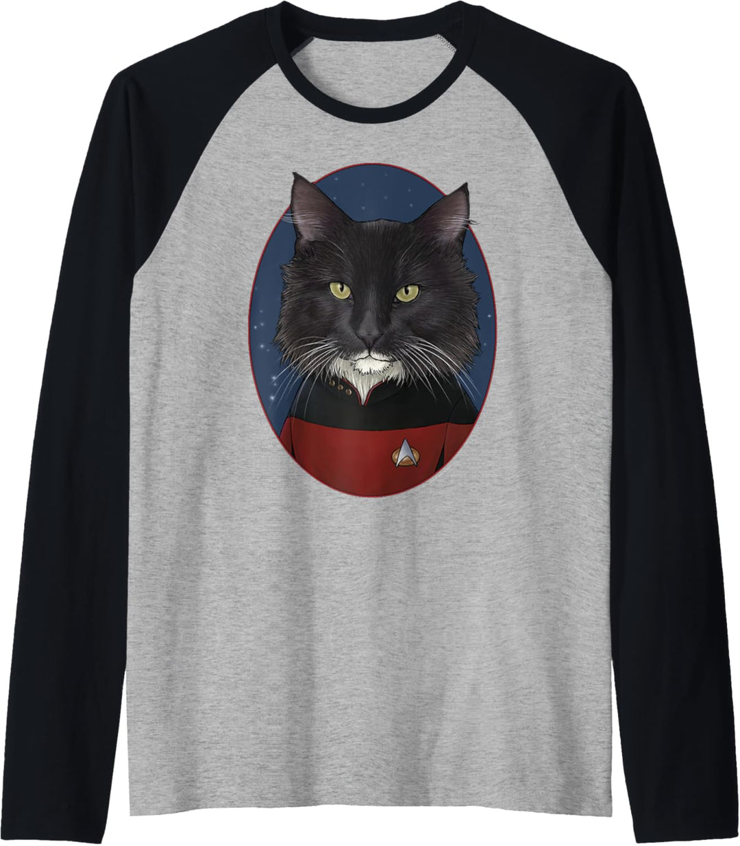 Star Trek: The Next Generation Commander Riker Cat Portrait Raglan