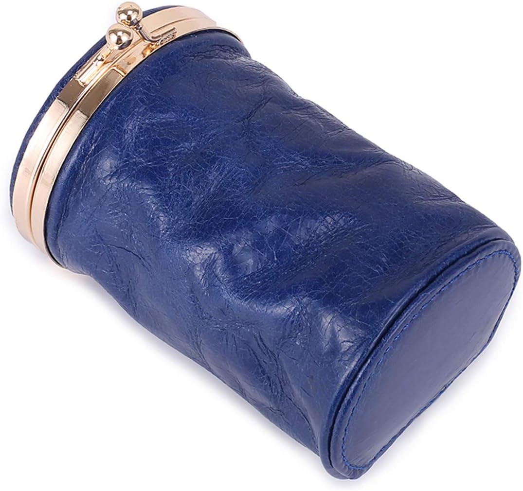 Lippenstift-Etui mit Spiegel, echtes Leder, kleine Reise-Make-up-Kosmetiktasche, Aufbewahrungstasche